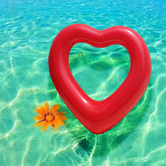 Heart Swimming Ring Inflatable PVC Pool Float