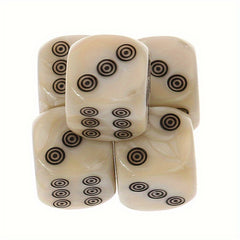 10Pcs 16mm Acrylic Ivory Dice D6 for Party Board Game