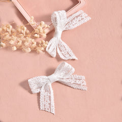 2pcs Princess Lace Bow Ties for Girls' Bangs Clips