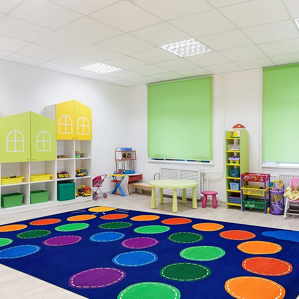 Elementary Children's Classroom Seating Rug Machine Washable Area Rug