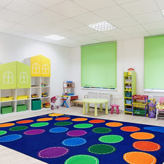 Elementary Children's Classroom Seating Rug Machine Washable Area Rug