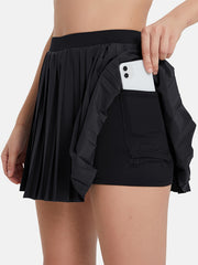 Women's Pleated Tennis Skorts High Waist Athletic Skirts