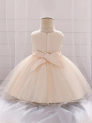 Girls Butterfly Embroidery Princess Dress Baby Birthday Party Dress