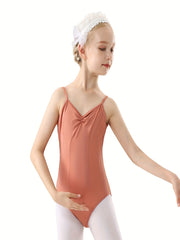 95% Cotton Girls Cami Jumpsuit For Dance Gymnastics