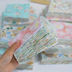 50Pcs Floral Cotton Fabric Bundle for DIY Craft Doll Clothes Sewing Patch