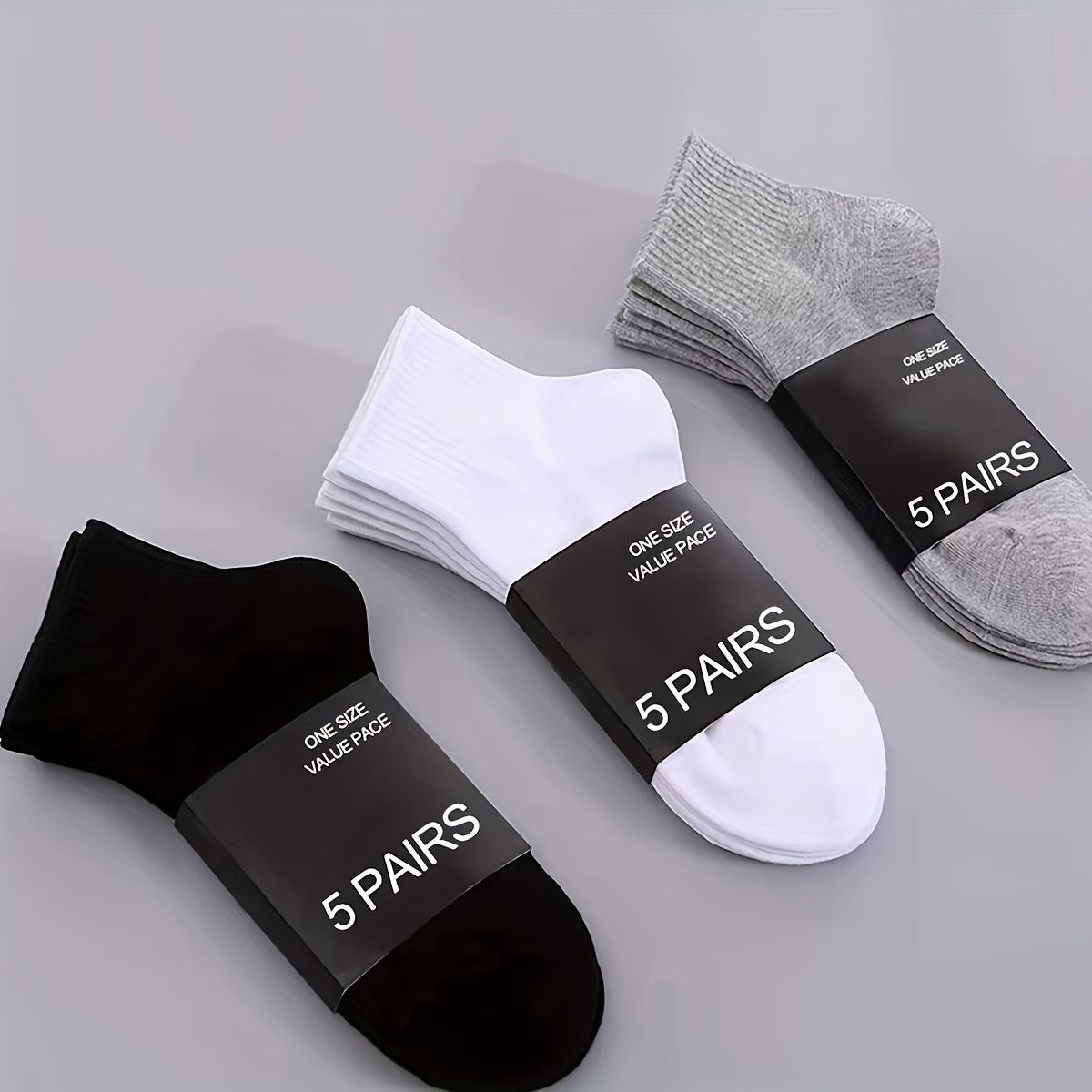 30 Pairs Solid Socks Comfy & Breathable Women's Stockings & Hosiery