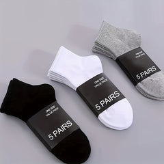 30 Pairs Solid Socks Comfy & Breathable Women's Stockings & Hosiery