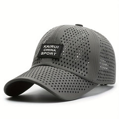 Rhombus Perforated Quick Drying Baseball Cap Outdoor Sports Sun Protection Hat