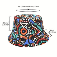 Geometric Abstract Print Fisherman Hat Men's Spring And Summer