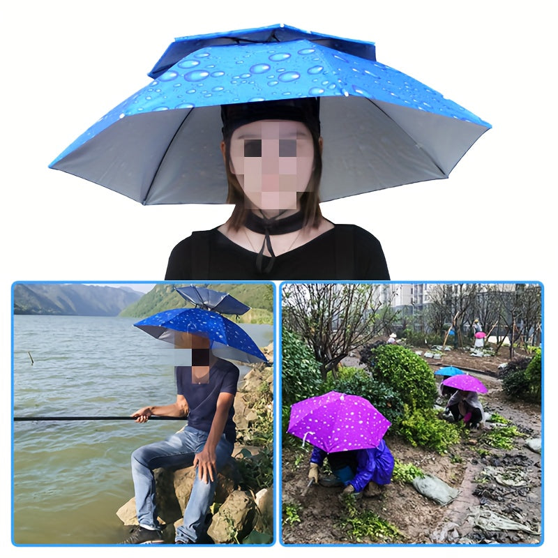 Waterproof Umbrella Hat for Fishing Hiking Golf Beach