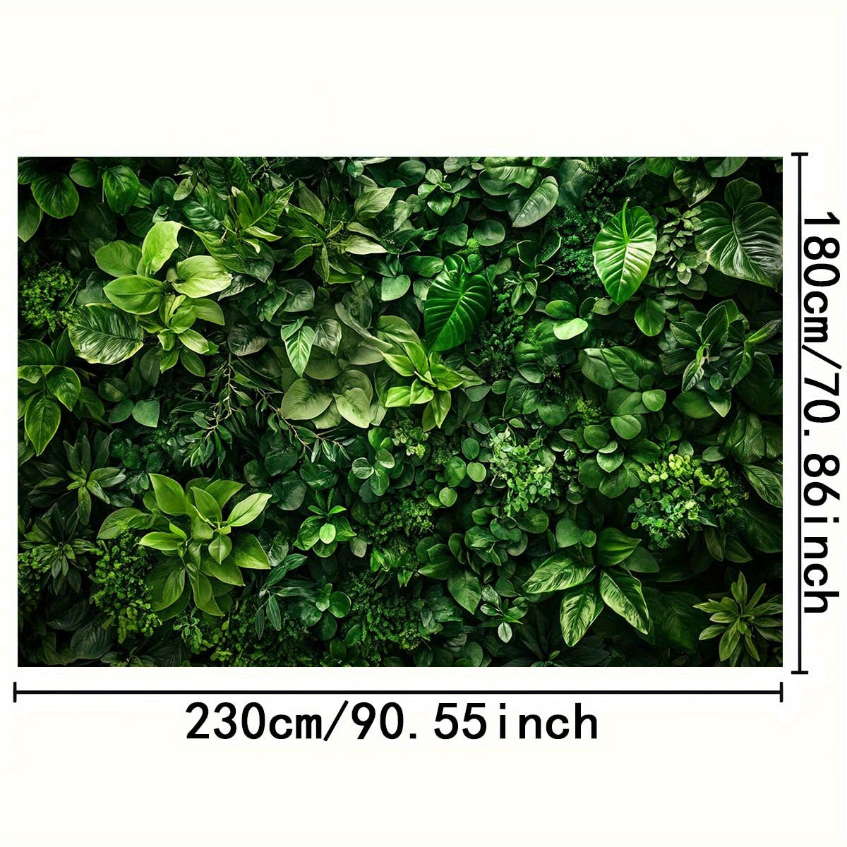 Green Plant Leaves Photography Backdrop for Nature Themed Decorations