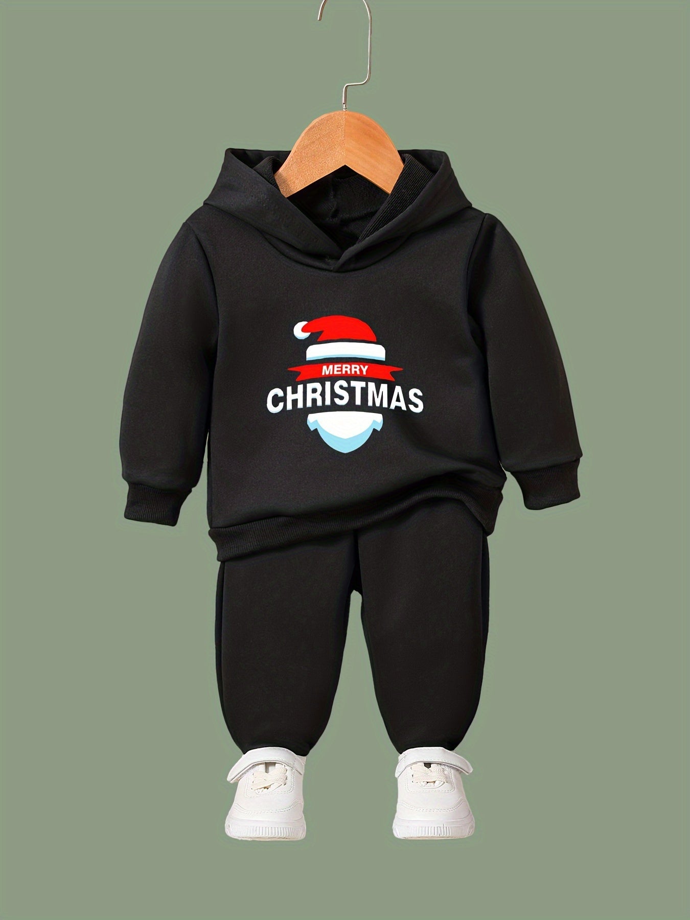 OERYUI Merry Christmas Print Outfits 2pcs Girls Hoodies Jogger Pants Set