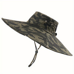 Oversized Brim Bucket Hat for Outdoor Sun Protection