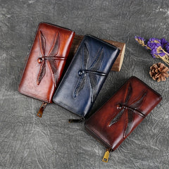 Vintage Style Leather Women's Wallet Large Capacity Clutch