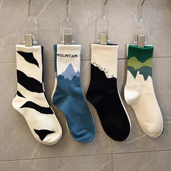 Boys Kids Graphic Crew Socks Anti odor Warm Socks for Autumn Winter