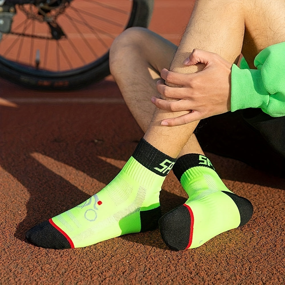 3 Pairs Non Slip Nylon Socks for Cycling Running Fitness Sports