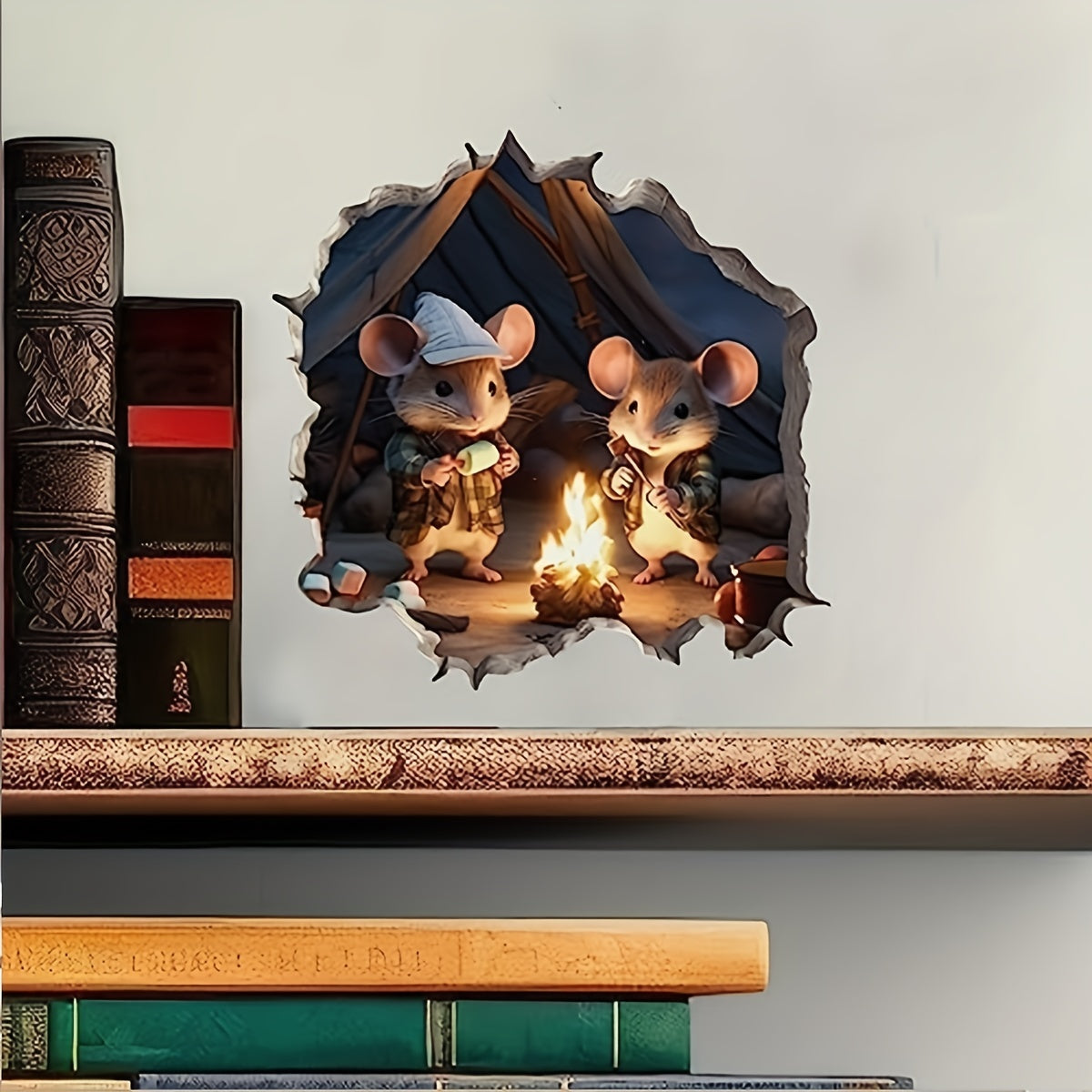 3D Mouse Wall Sticker PVC Waterproof Self adhesive Sticker