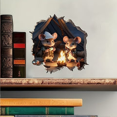 3D Mouse Wall Sticker PVC Waterproof Self adhesive Sticker