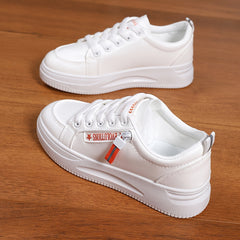 Women's Letter Pattern Lace up Skate Shoes Soft Sole Walking Shoes