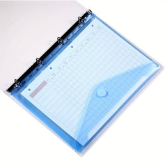 5pcs Clear Poly Binder Envelopes with 11 Holes for School and Office