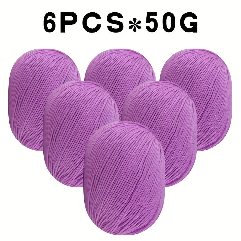 6pcs 6 Strand Soft Yarn for Crochet Projects - Christmas Halloween