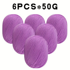 6pcs 6 Strand Soft Yarn for Crochet Projects - Christmas Halloween