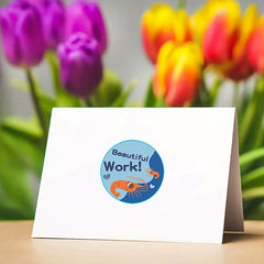 500pcs Reward Stickers Good Job Well Done Sea Animals Pattern Stickers