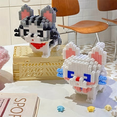 1200 pcs Cat Building Blocks Animal Series Desktop Ornaments School Rewards