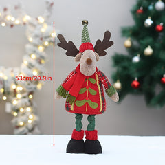 1pc Retractable Snowman Elk Doll Christmas Ornament