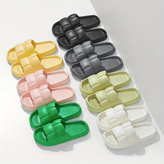 Flowers Platform Slides Non Slip Home House Shoes