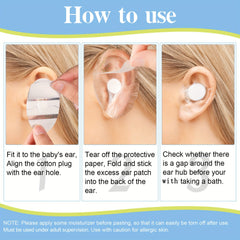 60pcs Waterproof Ear Protection Patch Bathing Swimming Washing Hair
