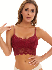 Lace Wireless Bra with Scalloped Trim