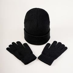 Men's Knitted Hat And Gloves Set