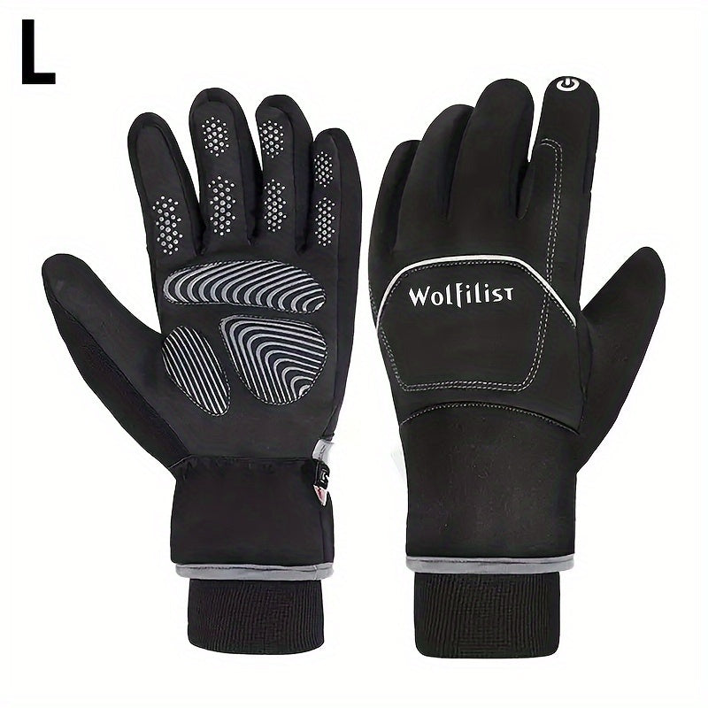 Waterproof Windproof Full Fingers Touchscreen Cycling Gloves Non Slip
