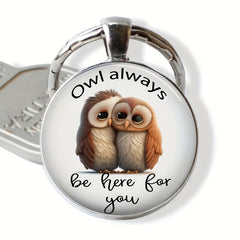Vintage Owl Keychain For Men Bag Purse Accessory