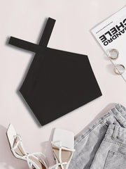 Solid Halter Crop Top for Summer & Spring