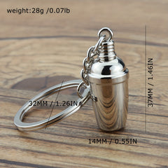 3D Zinc Alloy Wine Bottle Keychain Pendant for Camping