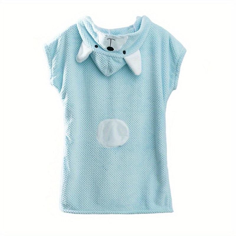 Quick Drying Hooded Bathrobe for Boys and Girls