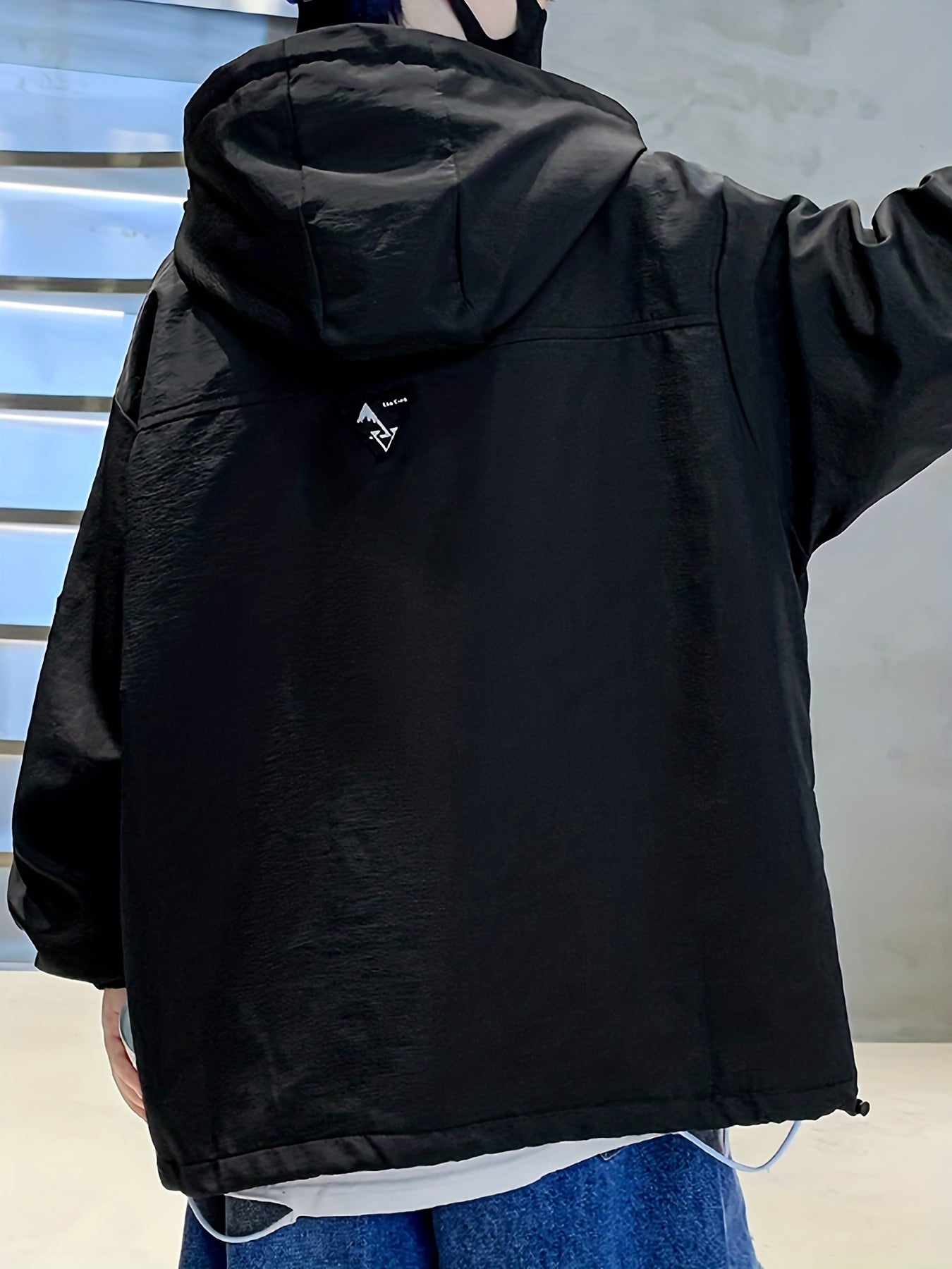 Kid's Zip Up Hooded Windbreaker Jacket for Outdoor Activities