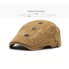 Adjustable Summer Casual Mens Peaked Cap with Letter Embroidery