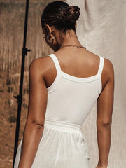 Ribbed Cami Crop Top Slimming Top