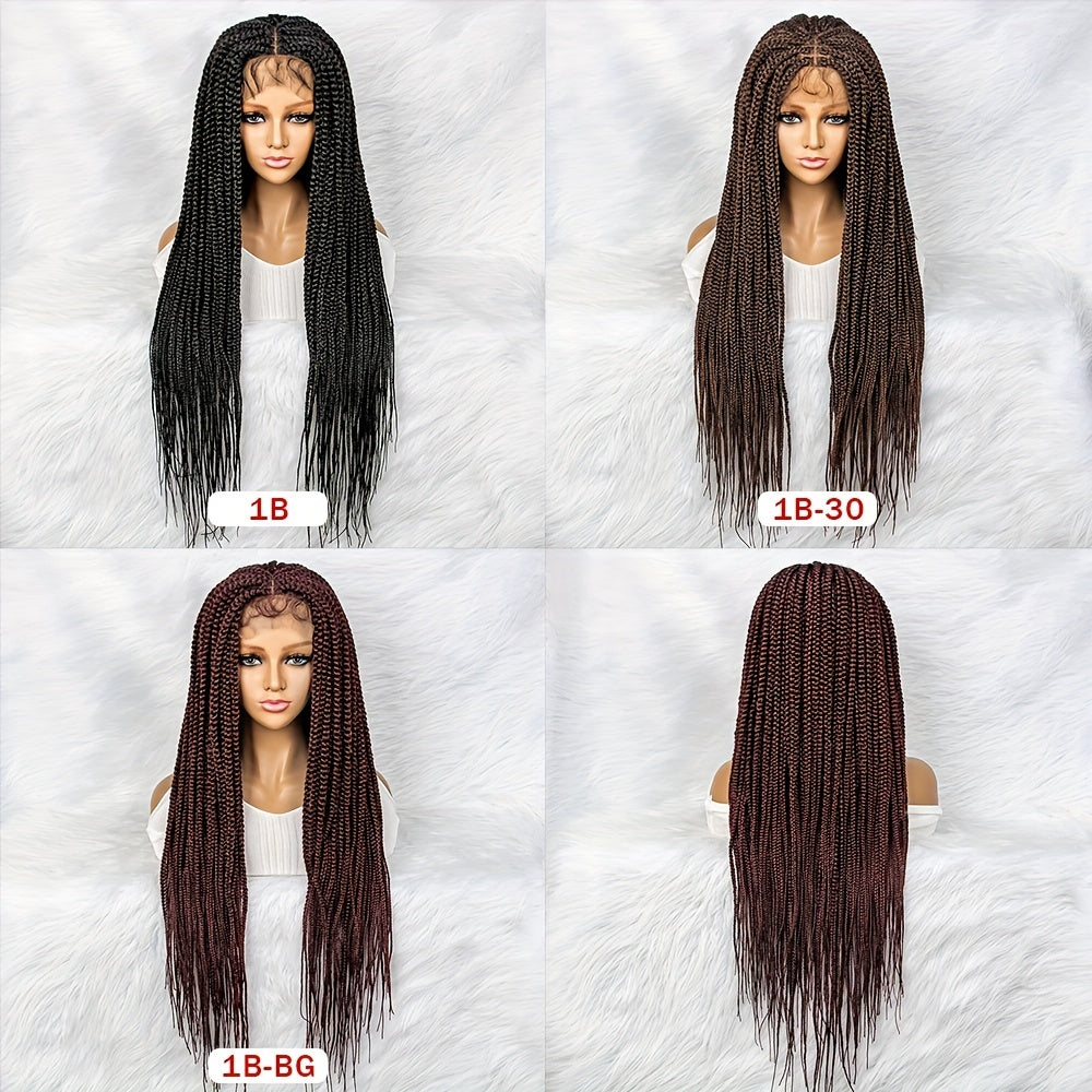 Long Braided Wig 4 4 Lace Front Twist Braid Wigs for Women Girls