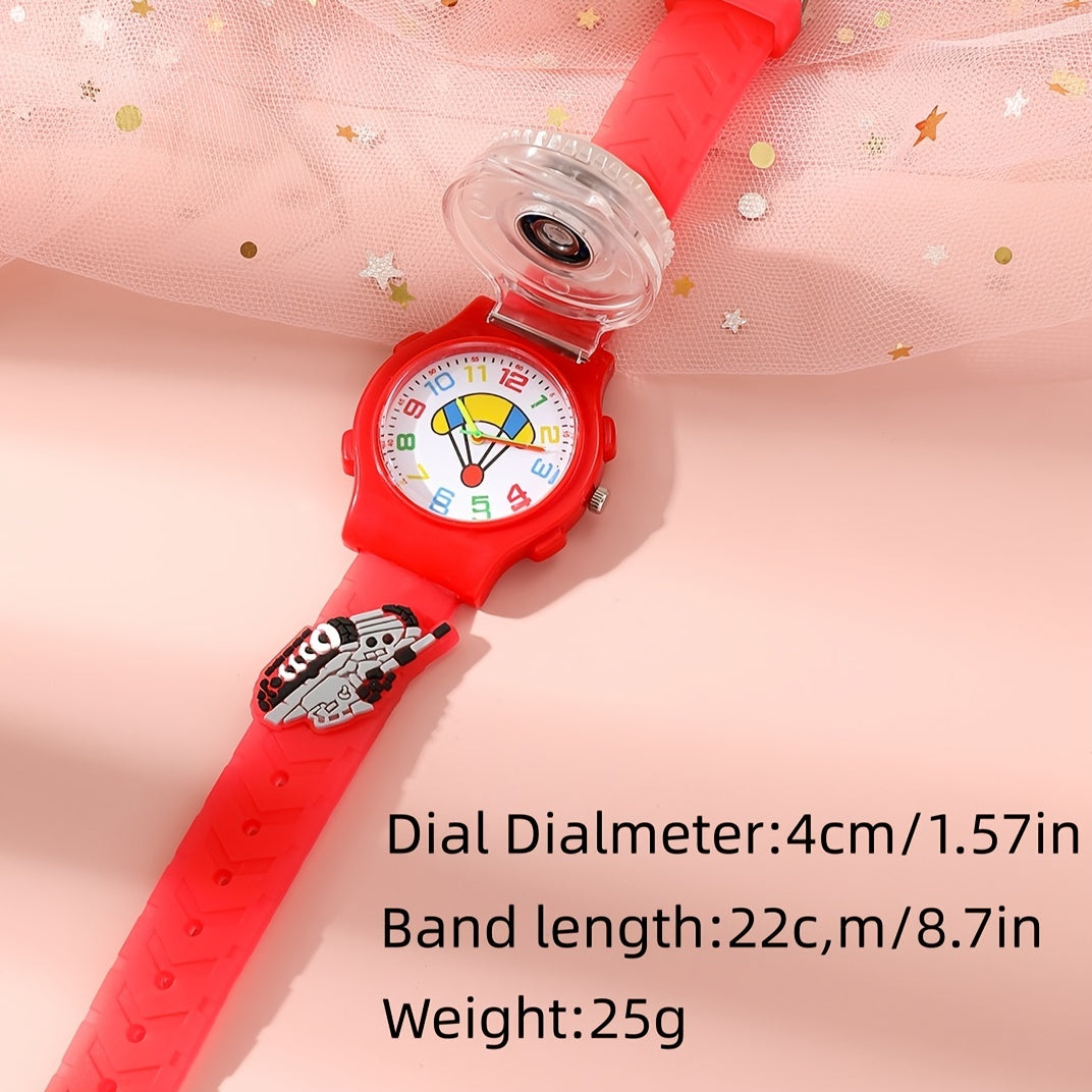 Red LED Fidget Spinner Watch for Kids