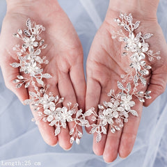 Bridal Flower Headband Hair Jewelry Tiara Rhinestone Tiara