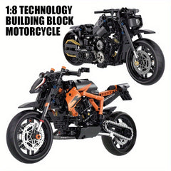 Educational Assembly DIY Technology Building Bricks Motorcycle Model