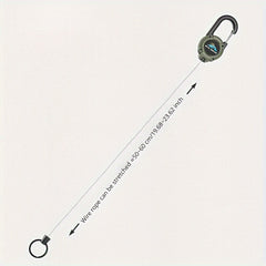 Stainless Steel Telescopic Key Holder Keychain Key Ring Retractable Key Chain