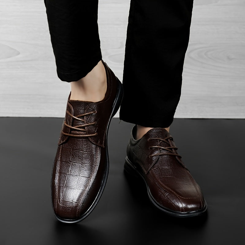 Men's Plaid Oxford Dress Shoes Non Slip Loafers