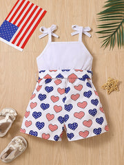 Toddler Girl Independence Belted Cami Romper