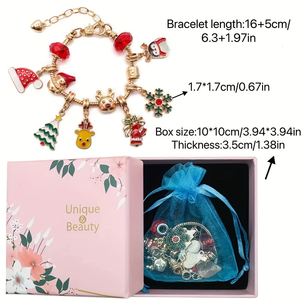Girl's Christmas Bracelet DIY Large Hole Beaded Hand String
