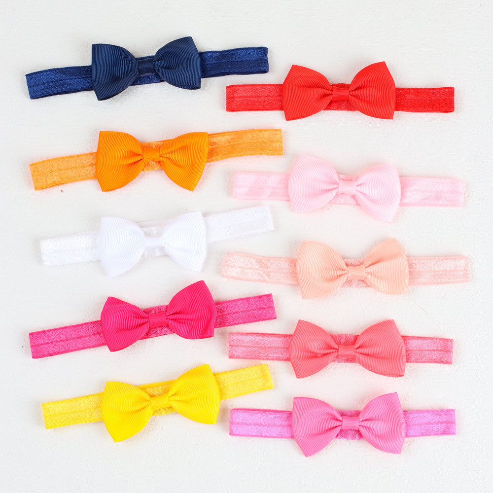 10pcs Baby Headbands Ribbon Bow Hair Accessories